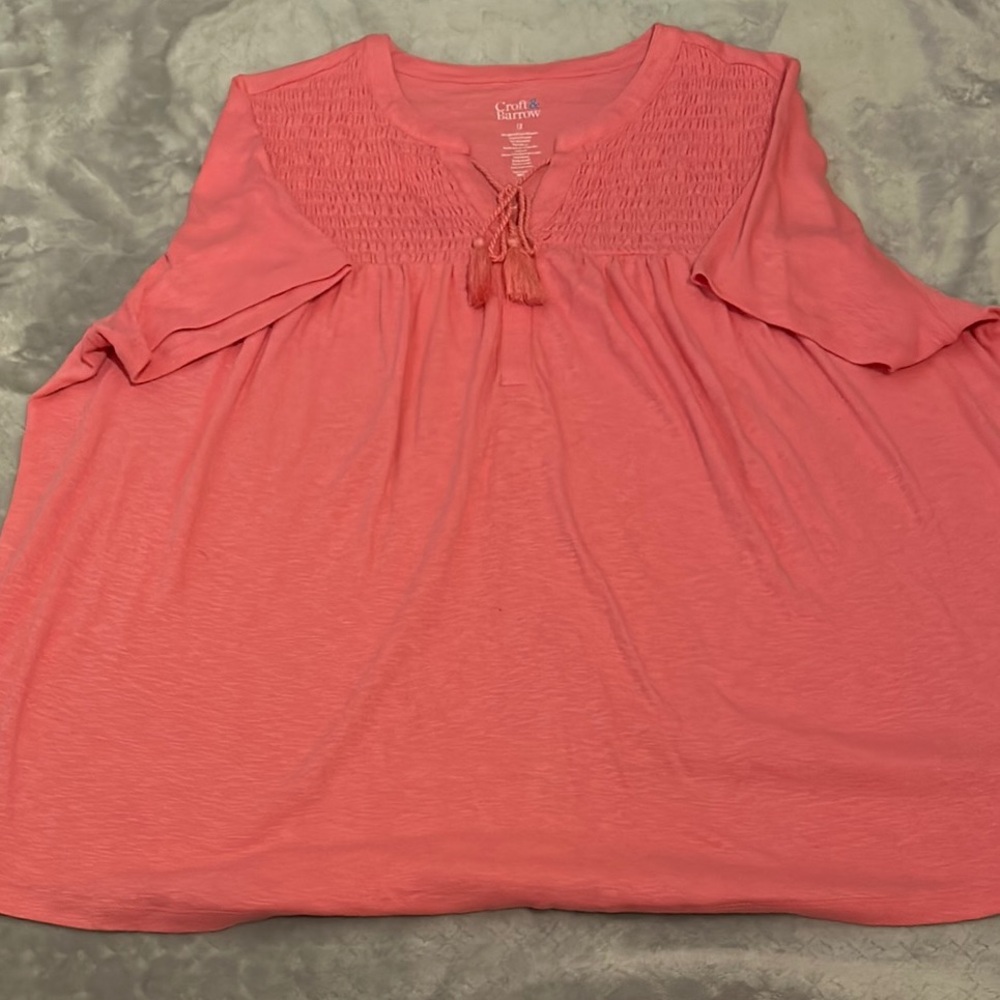 Women’s Pink Tie Blouse